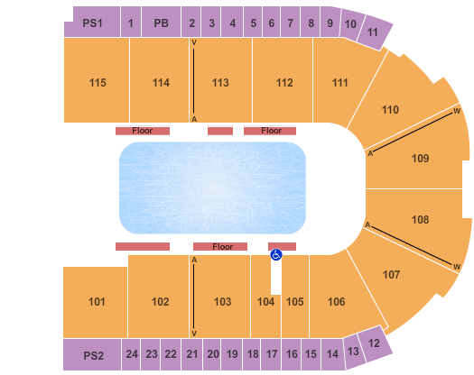 Grossinger Motors Arena Ice Show Seating Chart