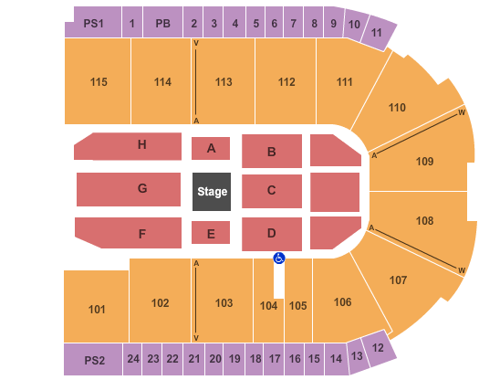 Grossinger Motors Arena Jim Gaffigan Seating Chart