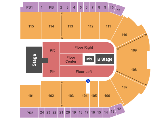 Grossinger Motors Arena Keith Urban Seating Chart