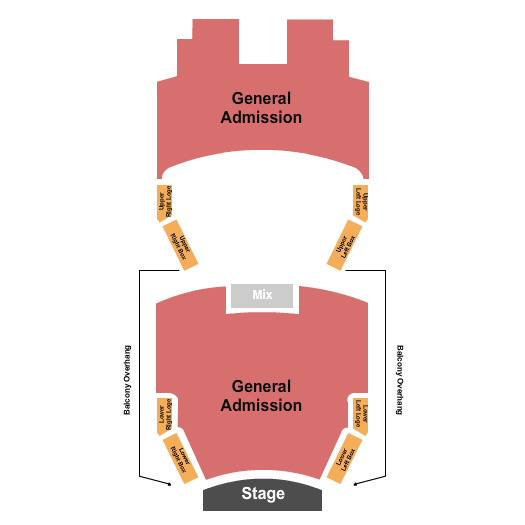 U.S. Cellular Stage at the Bijou Theatre GA & Boxes Seating Chart