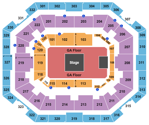 The Yuengling Center Arcade Fire Seating Chart