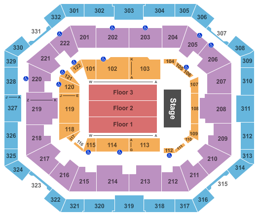 The Yuengling Center End Stage 2 Seating Chart