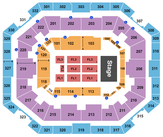 The Yuengling Center LIT AF Tour Seating Chart