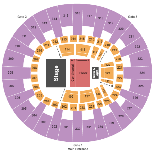 McKenzie Arena Elton John Seating Chart