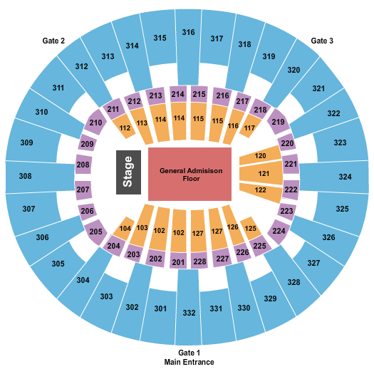 McKenzie Arena GA Floor 2 Seating Chart