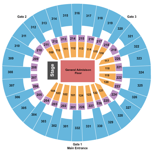 McKenzie Arena GA Floor Seating Chart