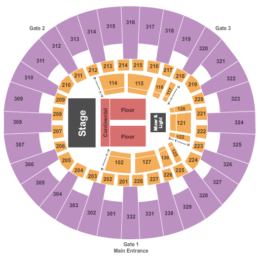 McKenzie Arena James Taylor Seating Chart