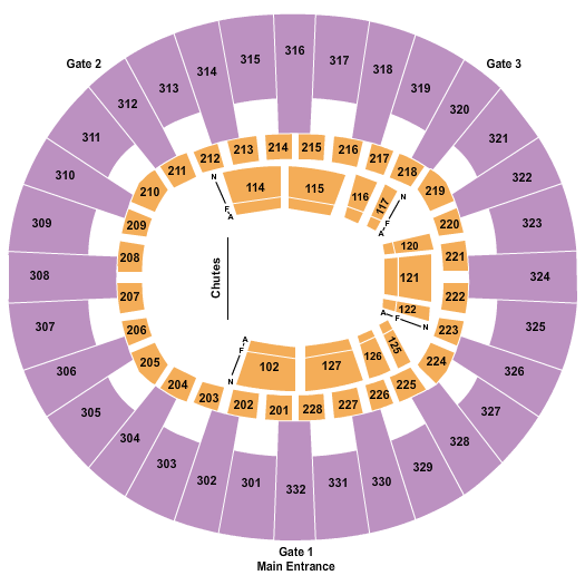 McKenzie Arena PBR Seating Chart