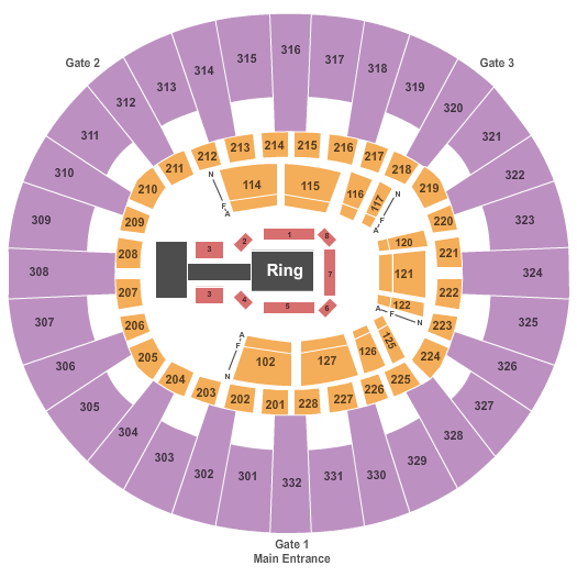 McKenzie Arena WWE Seating Chart