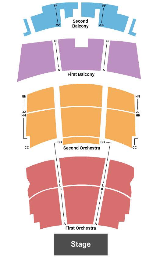 UT Tyler Cowan Center End Stage Seating Chart