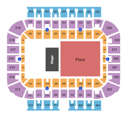 UWM Panther Arena Megadeth Seating Chart