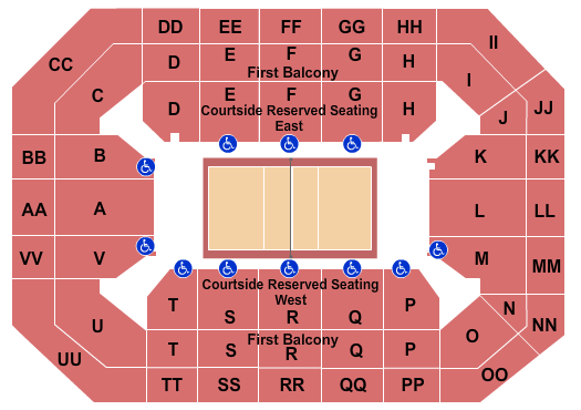 UW Field House Volleyball Seating Chart