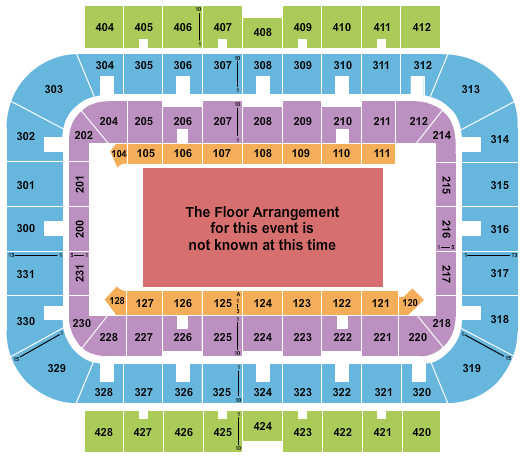 UWM Panther Arena Generic Floor Seating Chart