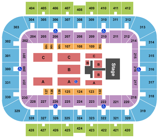 UWM Panther Arena TobyMac Seating Chart