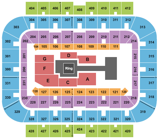 UWM Panther Arena Wrestling 2 Seating Chart