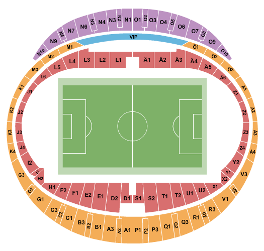 Ullevi Stadium Soccer Seating Chart