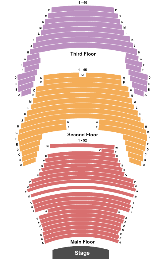 Union Colony Civic Center - Monfort Concert Hall End Stage Seating Chart