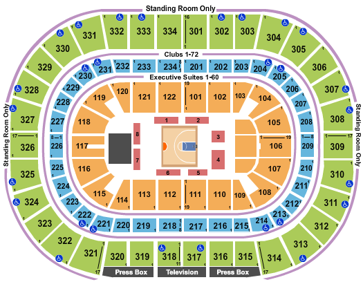 United Center Basketball Big3 Seating Chart