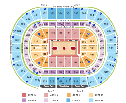United Center Basketball Int Zone Seating Chart