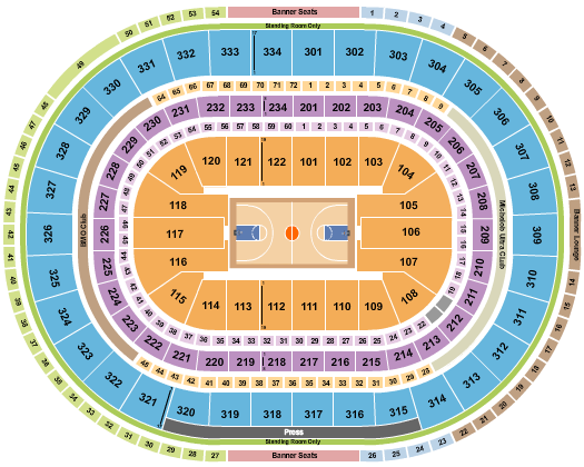 United Center Basketball - NCAA Tournament Seating Chart