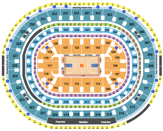 seating chart for United Center - Basketball Row VFS - eventticketscenter.com