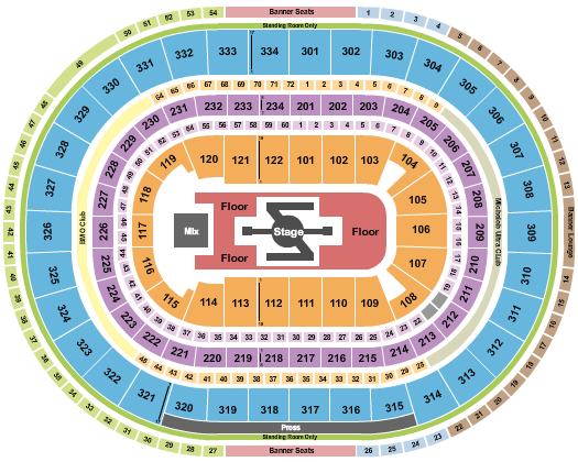 United Center Burna Boy Seating Chart