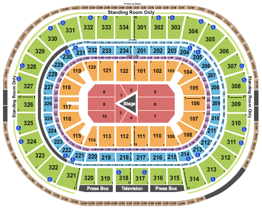 United Center Center Stage 1 Seating Chart