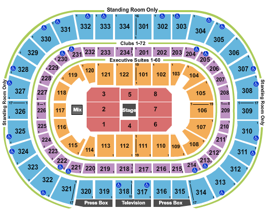 United Center Center Stage 3 Seating Chart