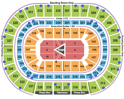 United Center Center Stage 1 Seating Chart