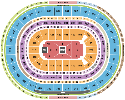 United Center Center Stage 1 Seating Chart