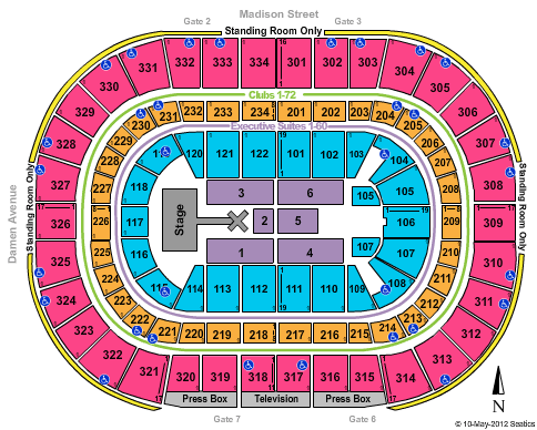 United Center Coldplay Seating Chart