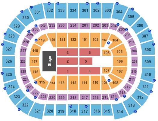 United Center Concert West End Stage Seating Chart