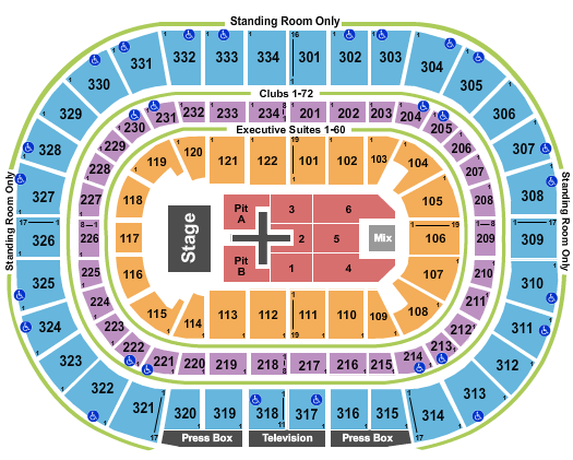 United Center Dan and Shay 2024 Seating Chart