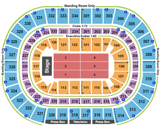 United Center EndStage 2 Seating Chart
