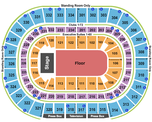 United Center End Stage GA Floor 2 Seating Chart