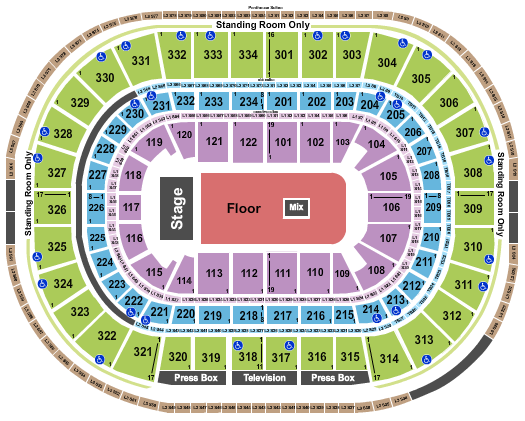 United Center End Stage GA Floor Seating Chart