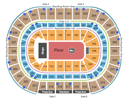 United Center End Stage GA Floor Seating Chart