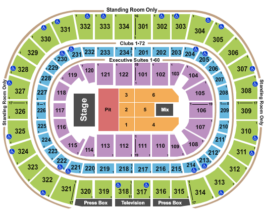 United Center Endstage GA Pit Seating Chart