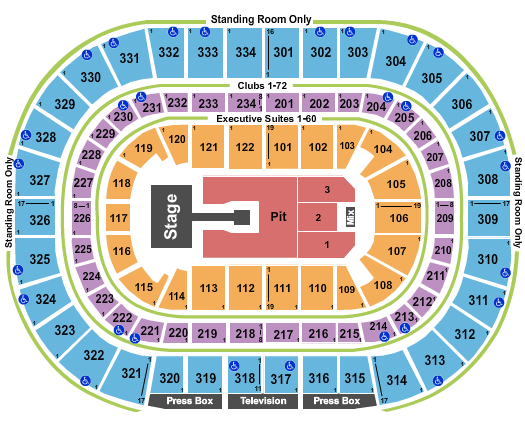 United Center Endstage Pit Seating Chart