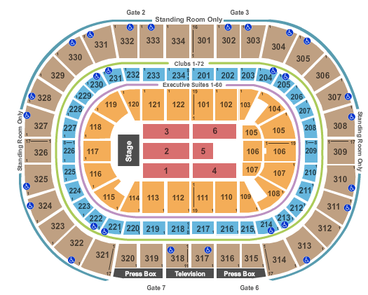 United Center End Stage Seating Chart