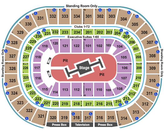 seating chart for United Center - Harry Styles 2 - eventticketscenter.com