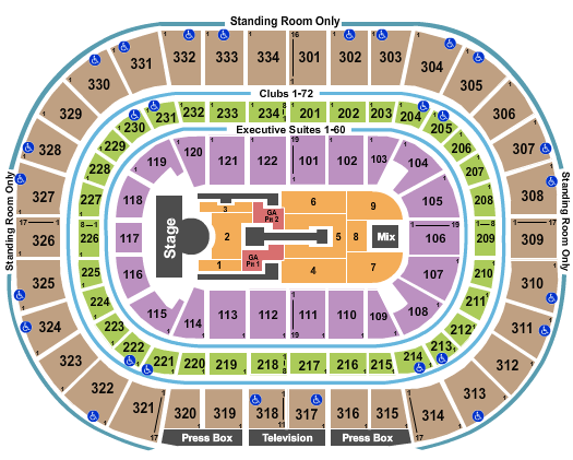 United Center Seating Map