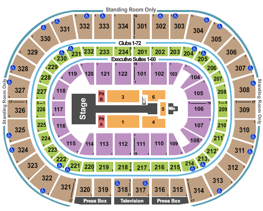 United Center Maroon 5 2018 Seating Chart