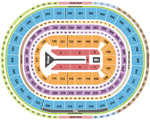 United Center Maroon 5 - 2025 Seating Chart