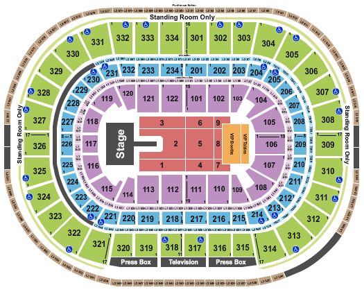 United Center Mary J. Blige Seating Chart