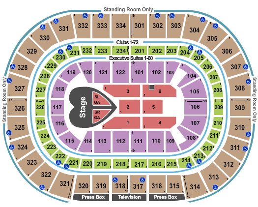United Center Pink Seating Chart