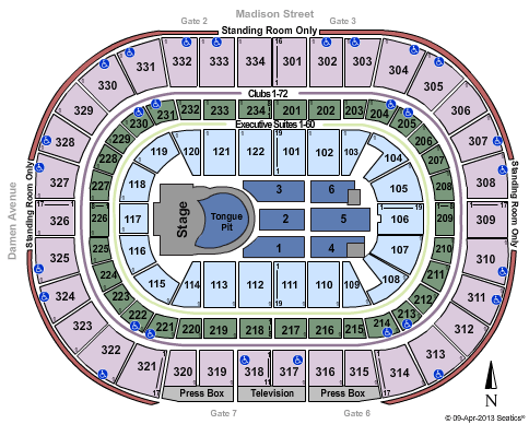 United Center Rolling Stones Seating Chart