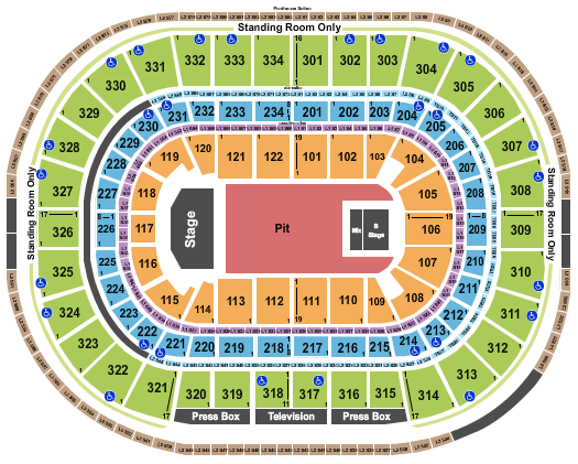 Tyler the Creator United Center Seating Chart