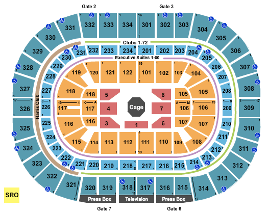United Center UFC 238 Seating Chart