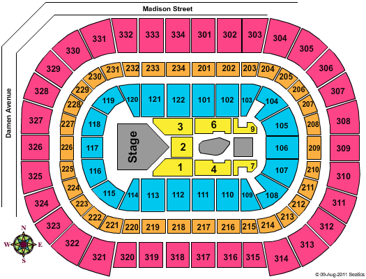United Center Watch The Throne Seating Chart